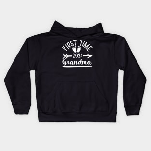 First Time Grandma 2024 Kids Hoodie